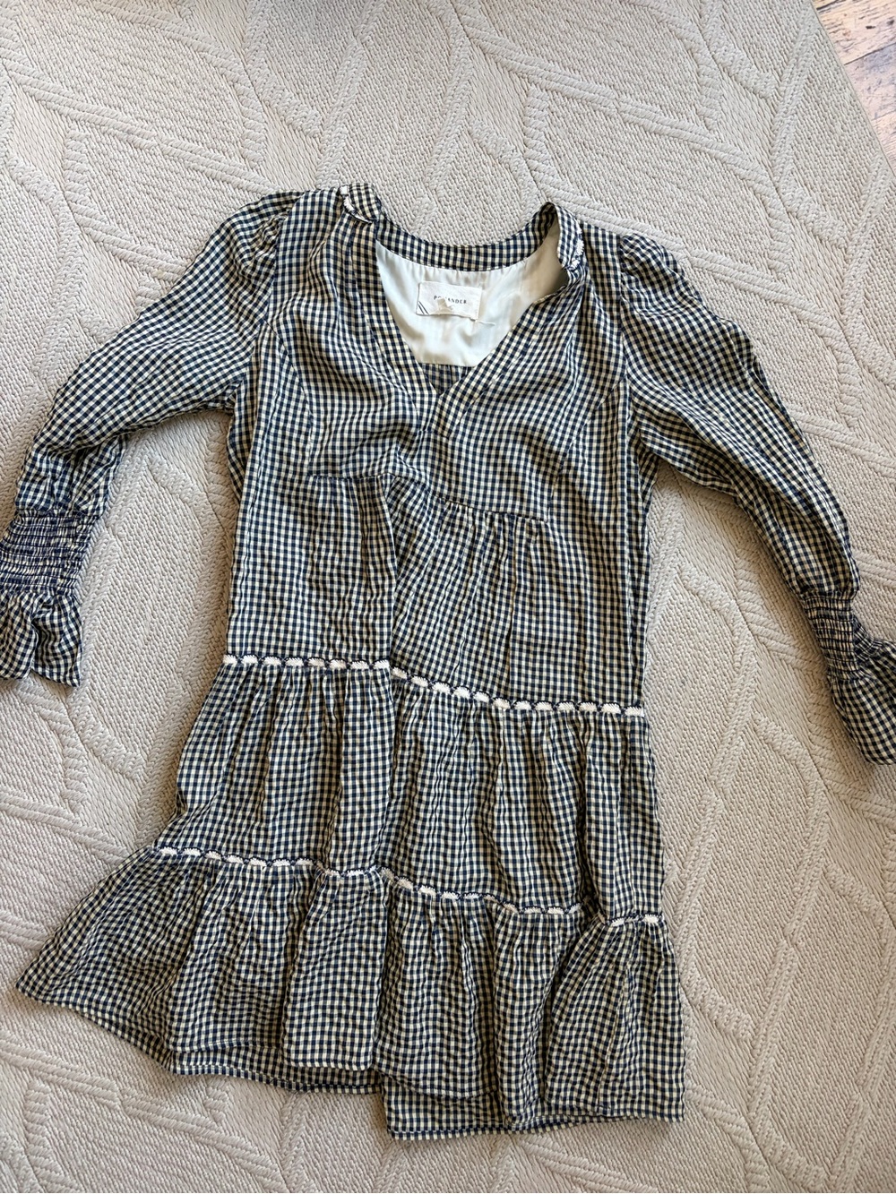 Tuckernuck Black & White Gingham Tiered Dress